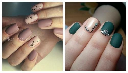 Матовый с глянцевым маникюр. Как сделать матовый маникюр: 2 популярные техники