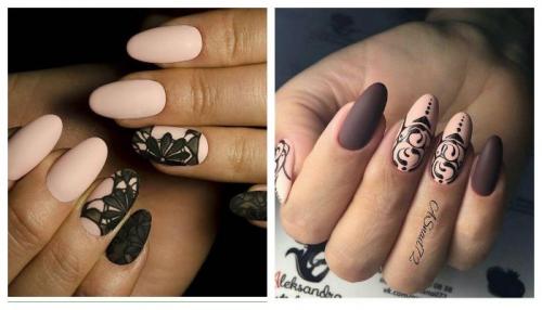 Матовый с глянцевым маникюр. Как сделать матовый маникюр: 2 популярные техники