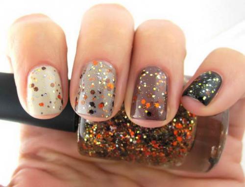 Маникюр черный с розовыми блестками. Особенности маникюра с блестками