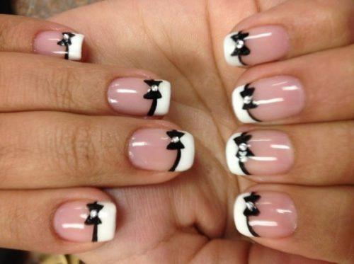 Ногти с бантиком из страз. Бантики на ногтях: фотографии, дизайн, руководство