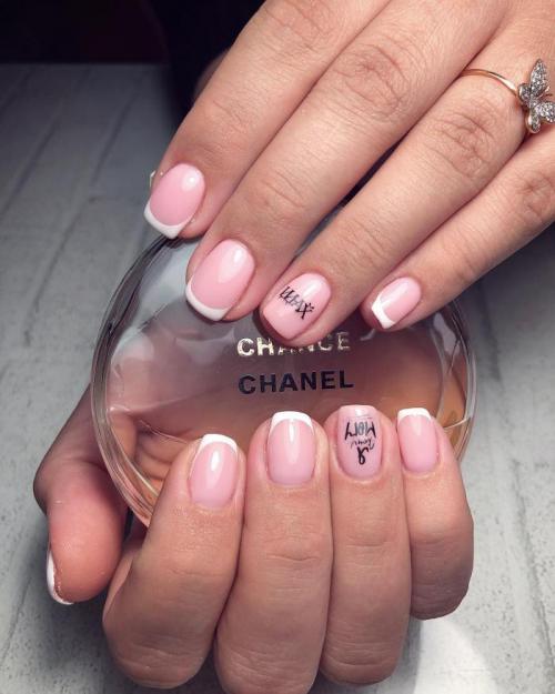 Белый френч с дизайном