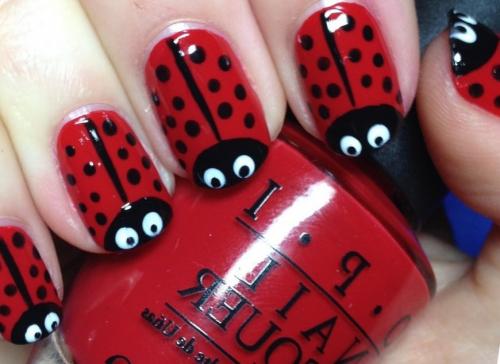 Маникюр детский с рисунком. Детский маникюр 07