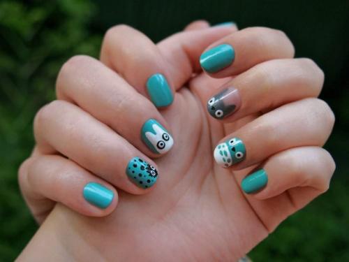 Маникюр детский с рисунком. Детский маникюр 11