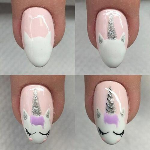 Детский маникюр единорог. Единорог на ногтях: поэтапная инструкция