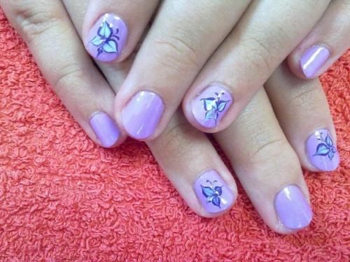 Маникюр детский с рисунком. Детский маникюр 14