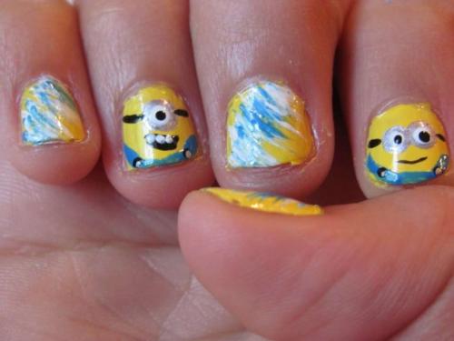 Маникюр детский с рисунком. Детский маникюр 08