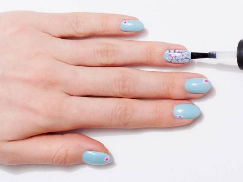 Маникюр с цветами сакуры. Веточка сакуры на ногтях: пошаговая инструкция