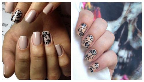 Бежевый маникюр с золотом. Бежевый маникюр в разных техниках