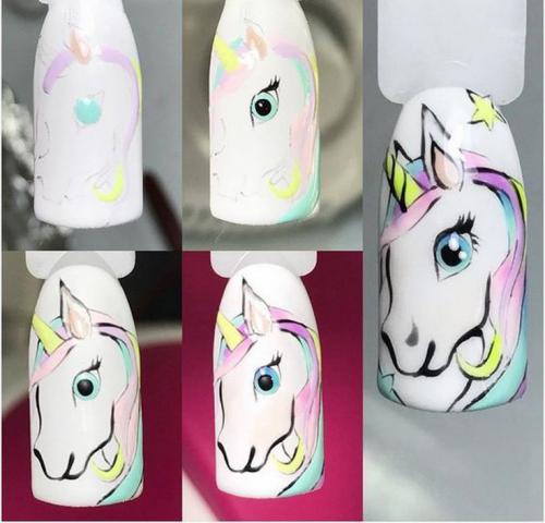 Детский маникюр единорог. Единорог на ногтях: поэтапная инструкция