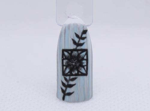 Маникюр серый с голубым. Серо-голубой маникюр: идея дизайна с цветочным принтом