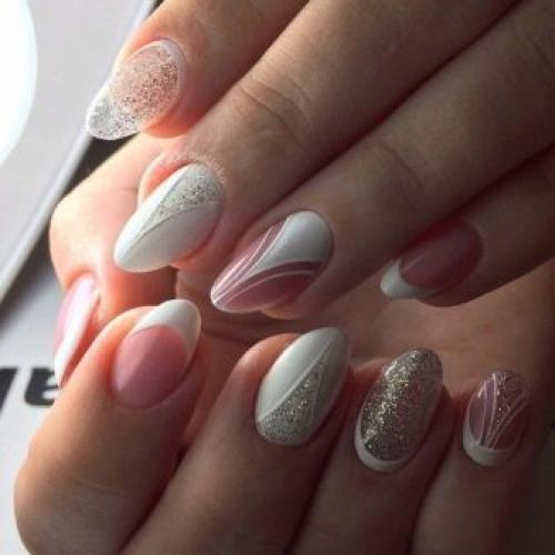 Маникюр на закругленные ногти. Маникюр 2019 на круглые ногти 03