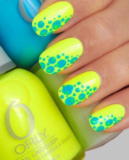 Дизайн ногтей под синее платье 11