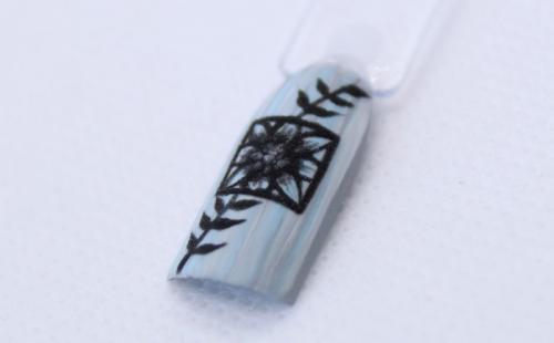 Маникюр серый с голубым. Серо-голубой маникюр: идея дизайна с цветочным принтом