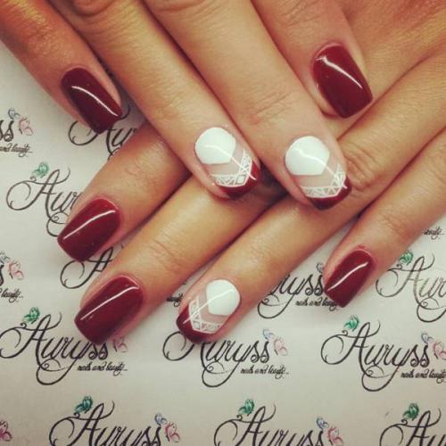 Маникюр к платью цвета марсала. Маникюр цвета марсала: 10 идей