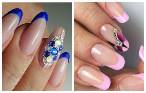 Красно белый Маникюр со стразами. Дизайн ногтей со стразами: новинки 2019