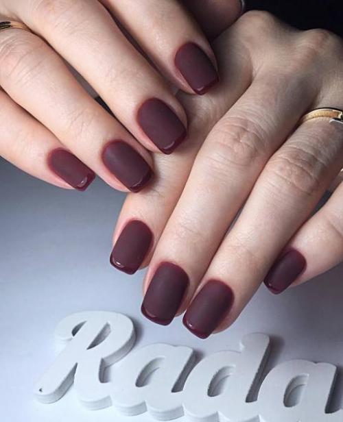 Маникюр к платью цвета марсала. Маникюр цвета марсала: 10 идей
