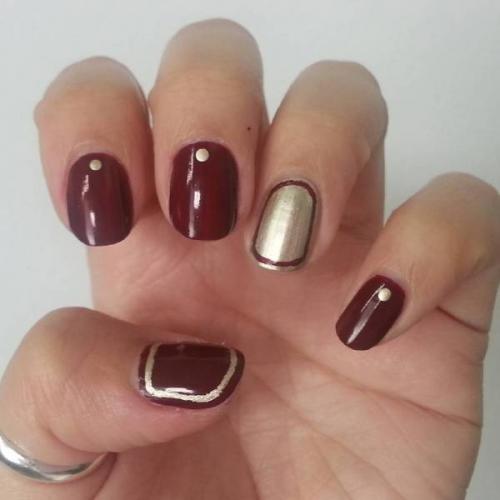 Маникюр к платью цвета марсала. Маникюр цвета марсала: 10 идей