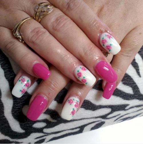 Маникюр на трапециевидные ногти. 