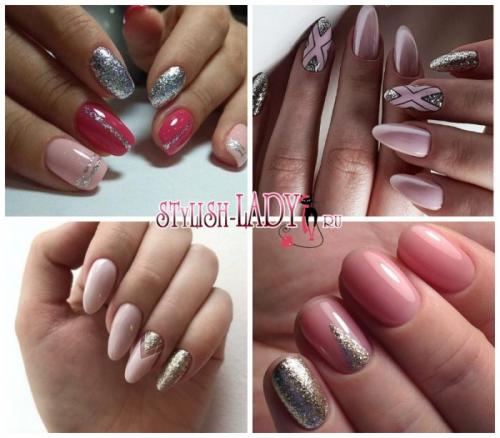Маникюр черный с розовым и серебром. Преимущества розово-серебристого дизайна