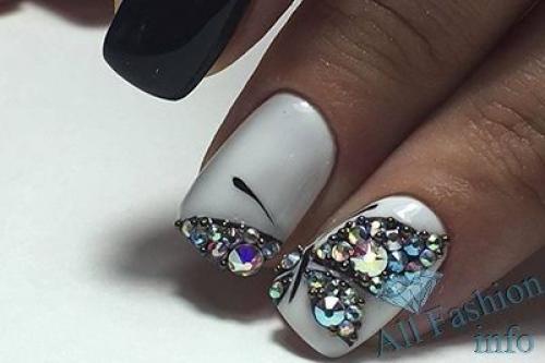 Маникюр розовый с черным кружевом. Ажурный маникюр 126 фото новинок