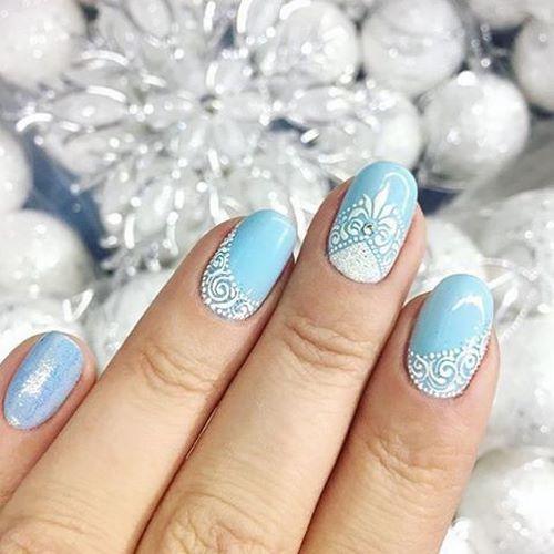 Голубой розовый белый маникюр. Изящный, неповторимый, оригинальный… Самый красивый голубой маникюр 2019-2020 — тенденции