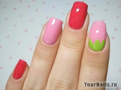 Маникюр клубника со сливками. Фото идеи создания клубничного маникюра 10 Маникюр клубника со сливками. Фото идеи создания клубничного маникюра 10