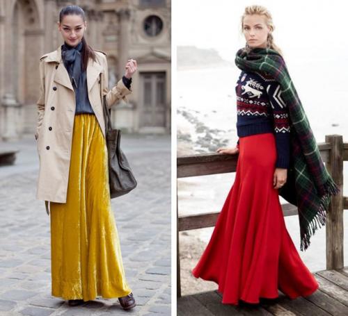 Юбка макси с чем носить зимой. Зимняя юбка макси: как выбрать и с чем носить?