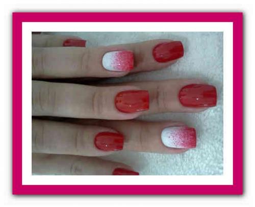 Белые с красным ногти. Классический красный маникюр 06 Белые с красным ногти. Классический красный маникюр 06