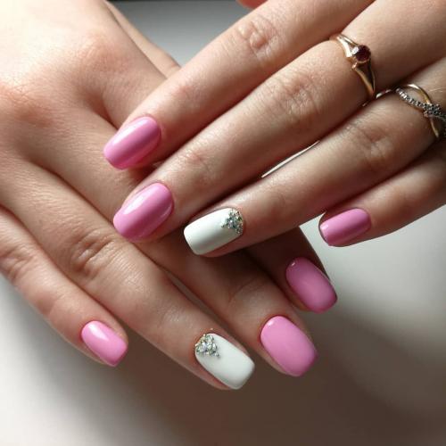 Дизайн розовый черный ногтей. Варианты сочетаний