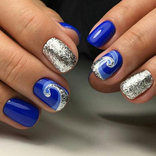 Повседневный маникюр гель лаком. Оригинальный дизайн ногтей гель лаком – стразы, блеск, акриловая пудра, камифубуки