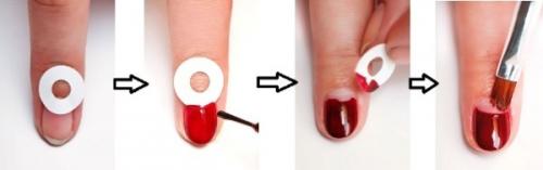 Маникюр на короткие ногти гель лаком. Лунный