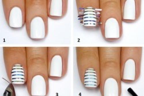 Как сделать полоски на ногтях гель-лаком. Пошаговая инструкция по созданию полосатого дизайна