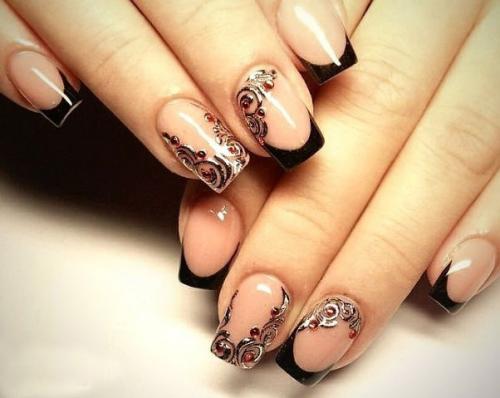 Цветной френч дизайн ногтей. Разновидности цветного френча