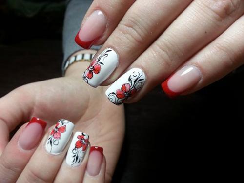 Цветной френч дизайн ногтей. Разновидности цветного френча