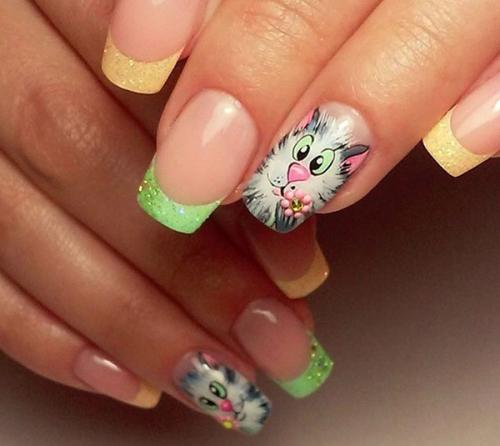 Цветной френч дизайн ногтей. Разновидности цветного френча