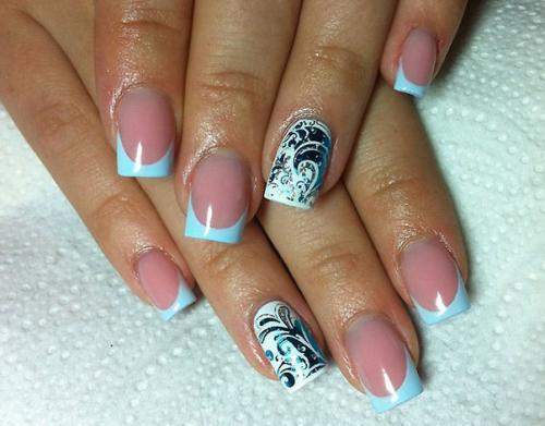 Цветной френч дизайн ногтей. Разновидности цветного френча