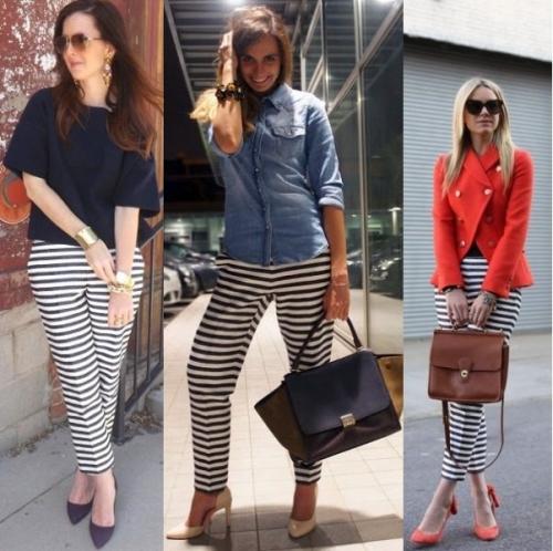 С чем носить синие брюки в полоску. Как выбрать и с чем носить