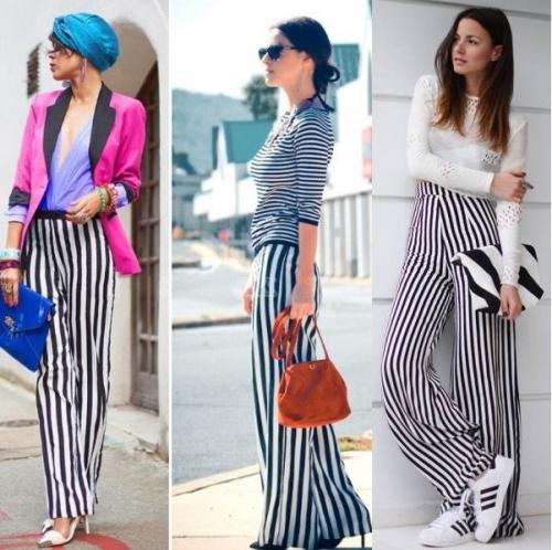 С чем носить синие брюки в полоску. Как выбрать и с чем носить