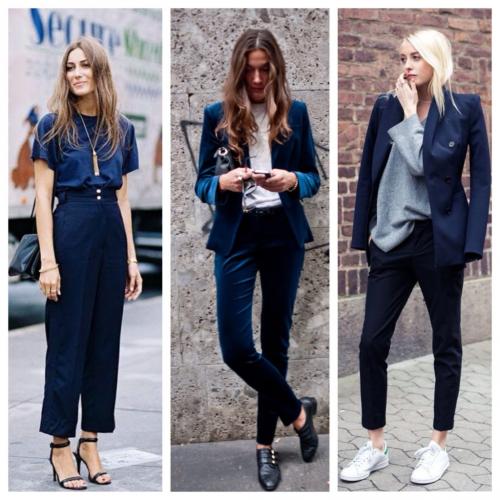 С чем носить синие брюки мужские. С чем носить синие брюки: советы для женщин и мужчин