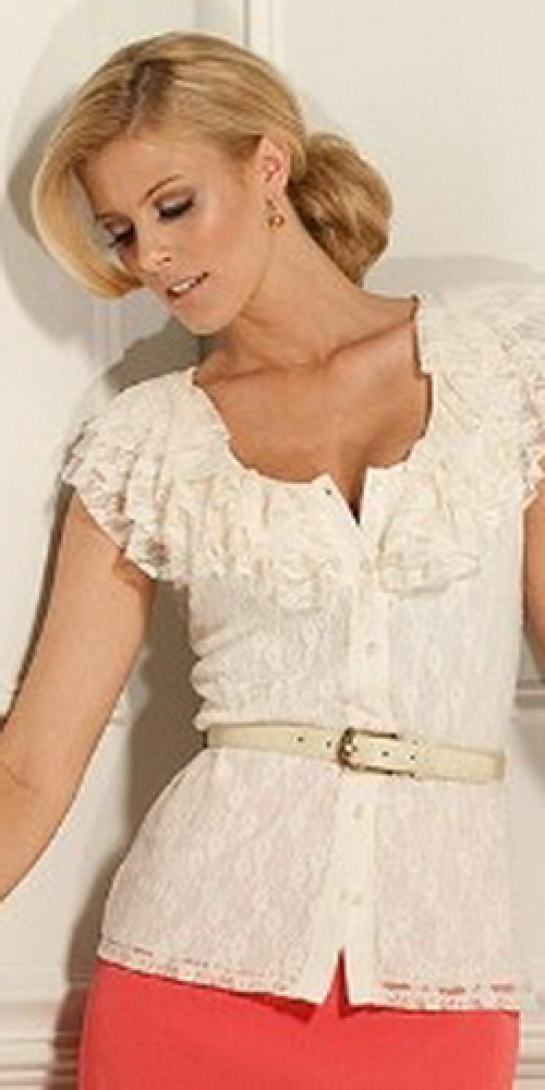 С чем носить прозрачную кружевную блузку. С чем носить кружевные блузки