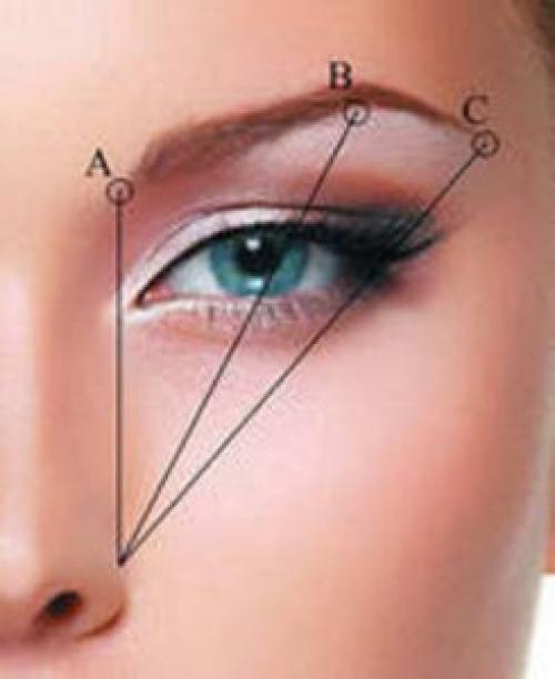 Как придать форму бровям. Определяем форму по опорным точкам