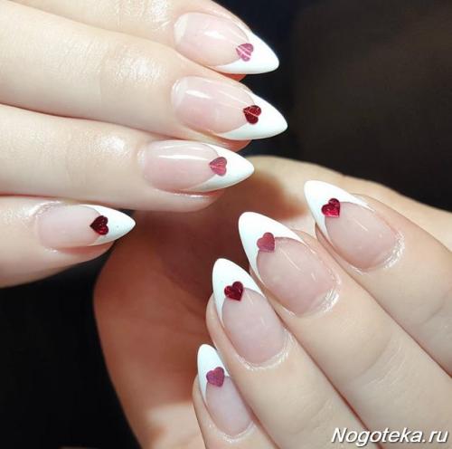 Маникюр с бантиком на короткие ногти. Маникюр с бантиком 02