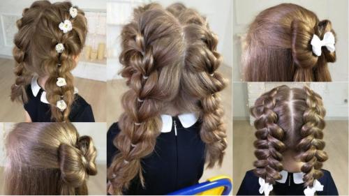 Лёгкие причёски на 1 сентября. Прически для девочек на 1 сентября в 2019 году