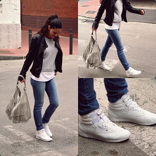 Как носить джинсы с высокими кроссовками. Как носить высокие кроссовки с джинсами