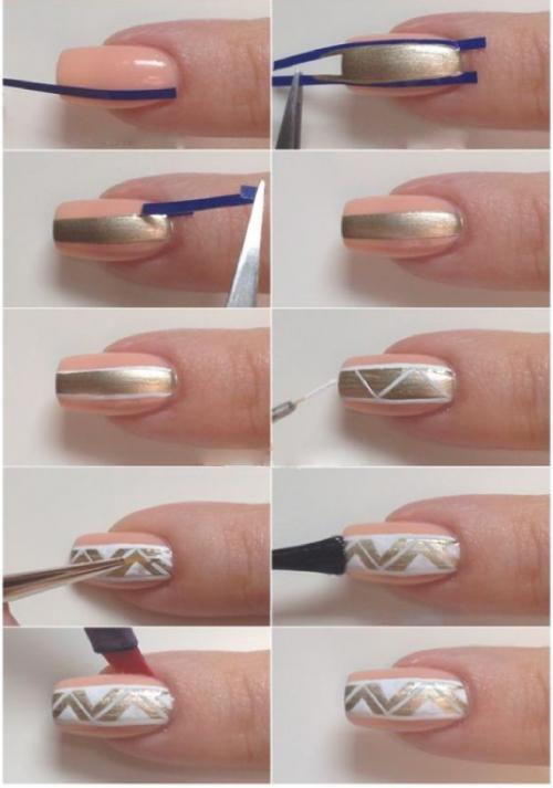 Рисунки на ногтях для начинающих поэтапно. Геометрические мотивы