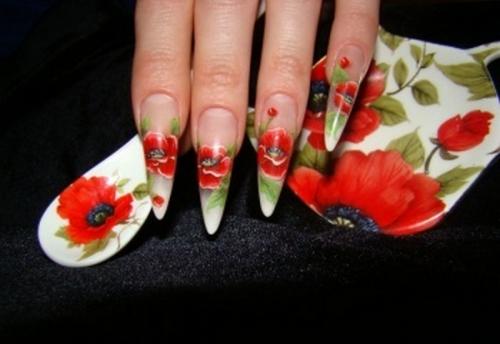 Цветы гель лаком пошагово. Флористические мотивы: техника рисования цветов на ногтях