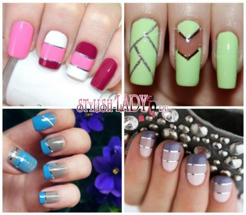 Французский маникюр с лентой. Маникюр с лентой для дизайна — любителям геометрии и четких линий!