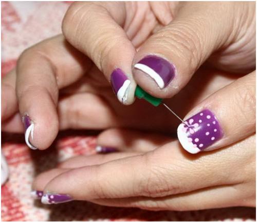 Рисунки на ногтях иголкой схемы. Как использовать иголку при рисовании на ногтях