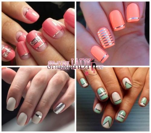 Французский маникюр с лентой. Маникюр с лентой для дизайна — любителям геометрии и четких линий!