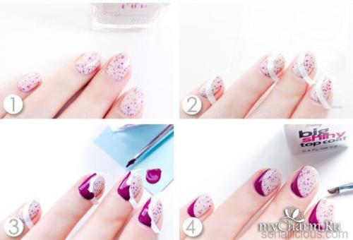 Распечатать наклейки для французского маникюра. Идеи использования наклеек для французского маникюра.